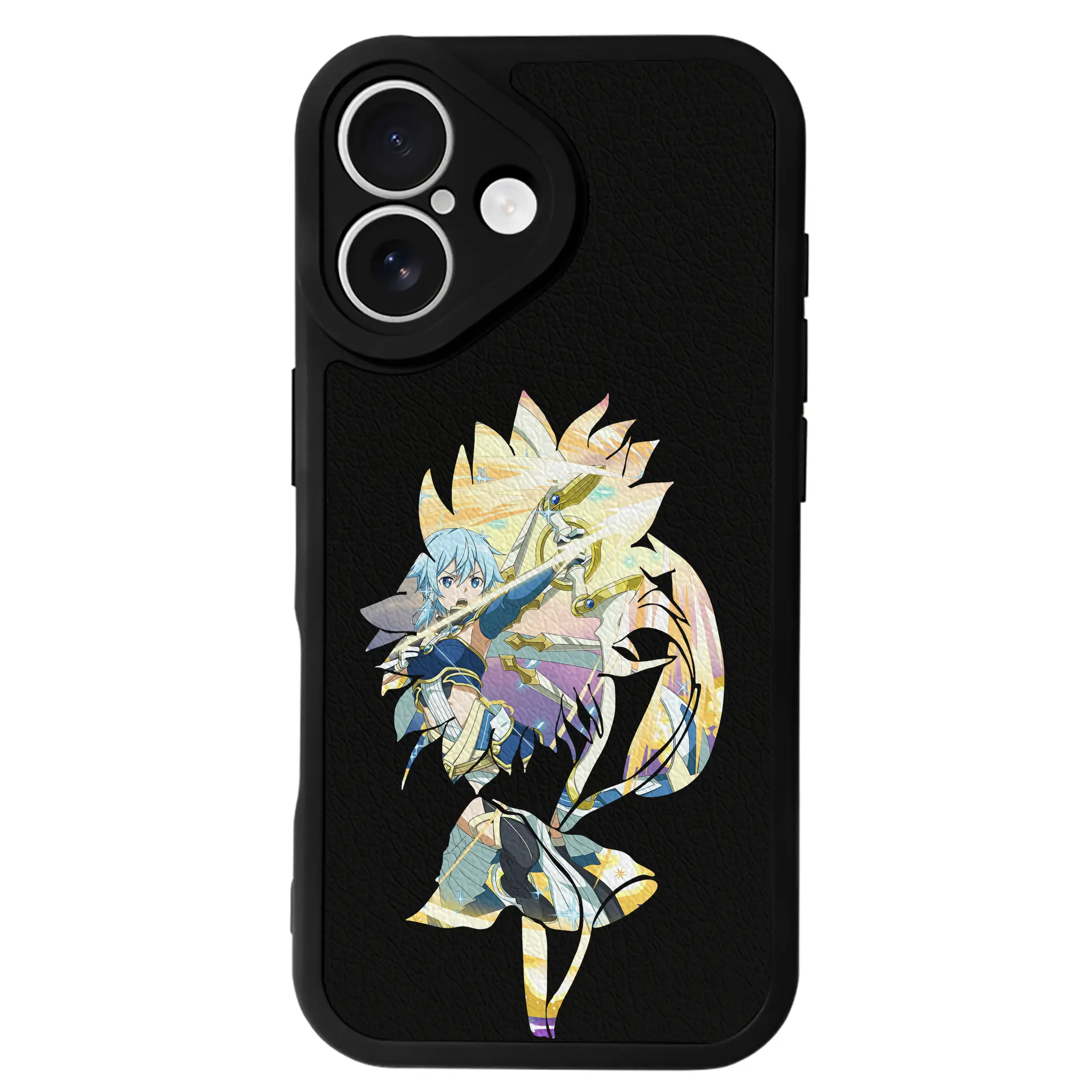 ソードアートオンライン グッズ シノン - IPhone 16シリーズ対応 ・ シリコンスマホケース ・ レザー調 ・ 高精度フィット ・ 耐衝撃 ・ ワイヤレス充電対応 ・ 精密カット